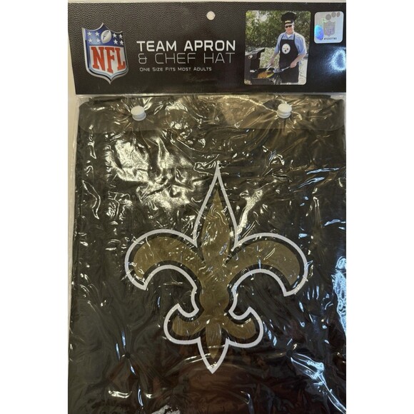 NFL New Orleans Saints Apron & Chef Hat Set – Official Licensed Tailgate Gear - Picture 1 of 2
